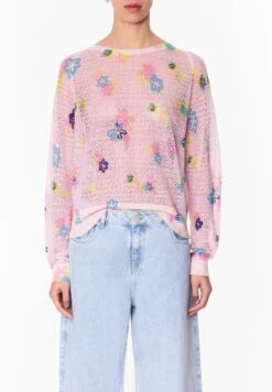 SPRAY FLOWERS PRINT - Strickpullover - Spray Flowers Light Pink