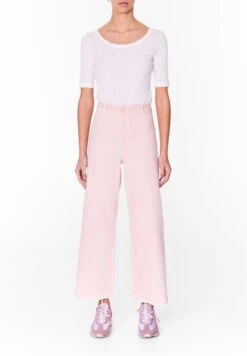 CULOTTE HIGH RISE - Flared Jeans - Light Pink