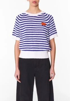 AND STRIPED - T-Shirt Print - Navy