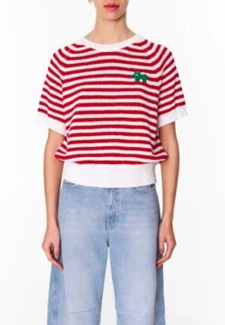 AND STRIPED - T-Shirt Print - Red