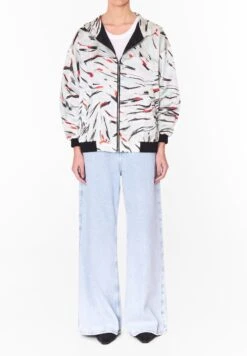 WING PRINT FLUID - Bomberjacke - Wing Mint