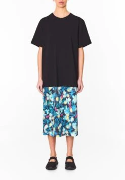 Jerseykleid - Graffiti Flowers Blue